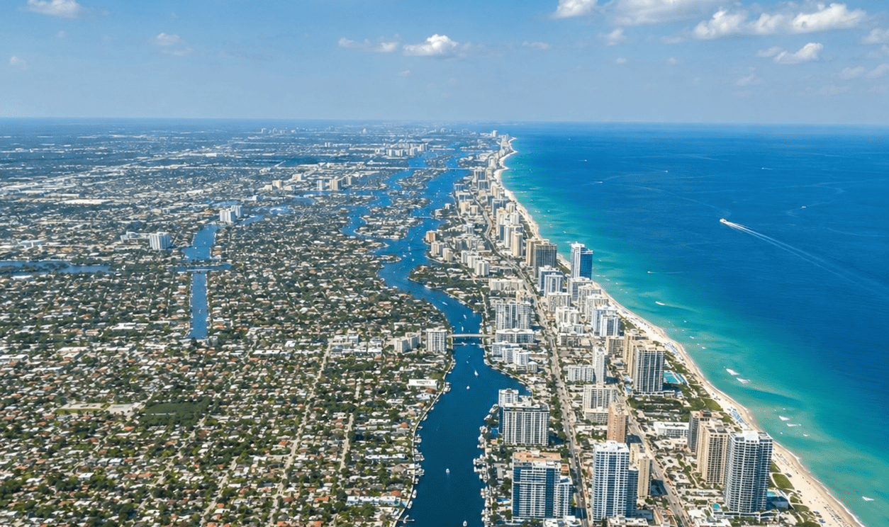 Aerial view of Broward County
