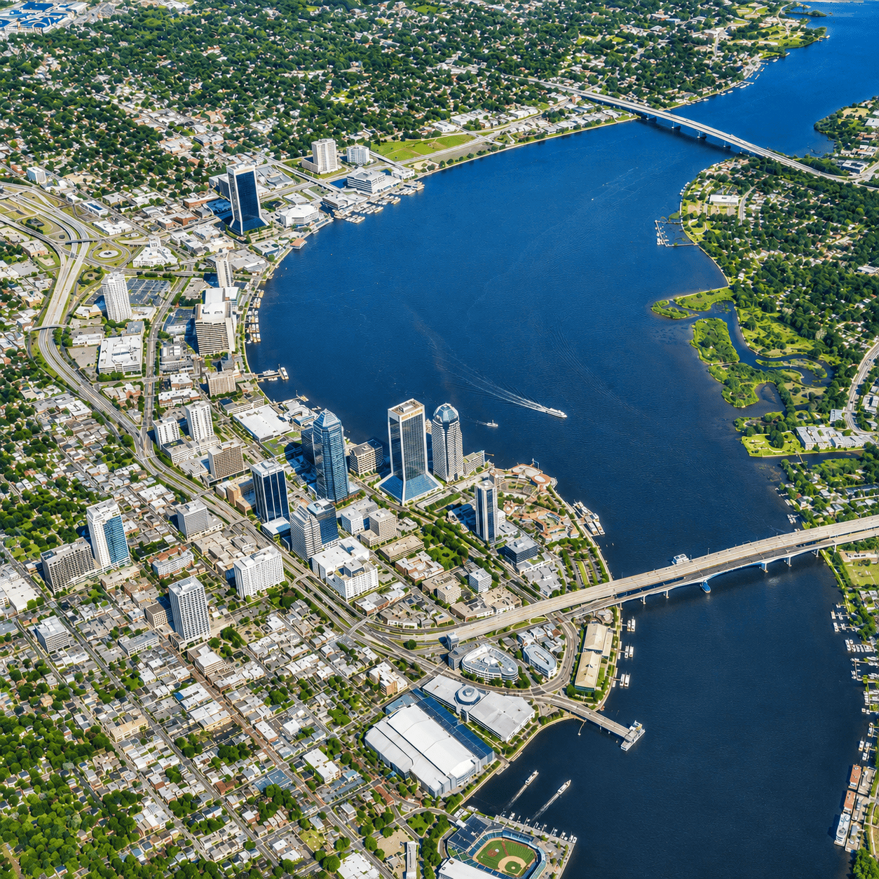 Aerial View of Duval County, Florida