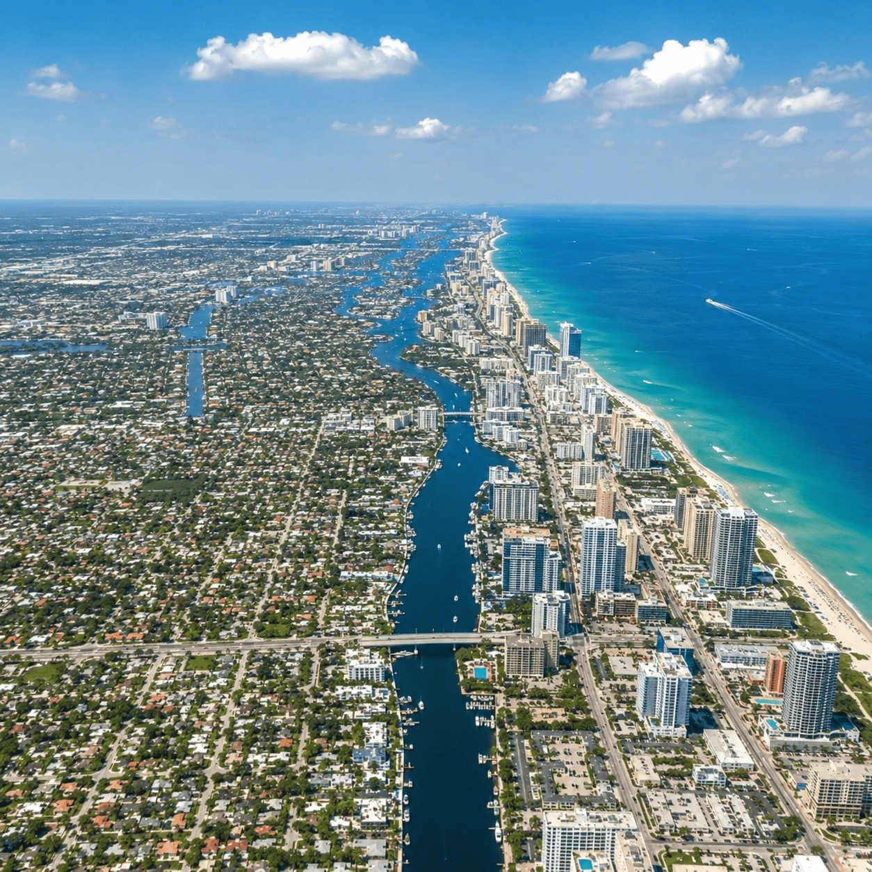 Aerial View of Broward County, Fl
