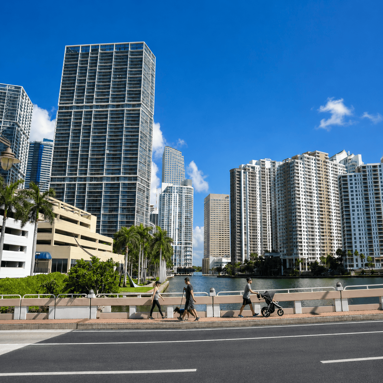 Downtown St Petersburg Office building with bright blue sky