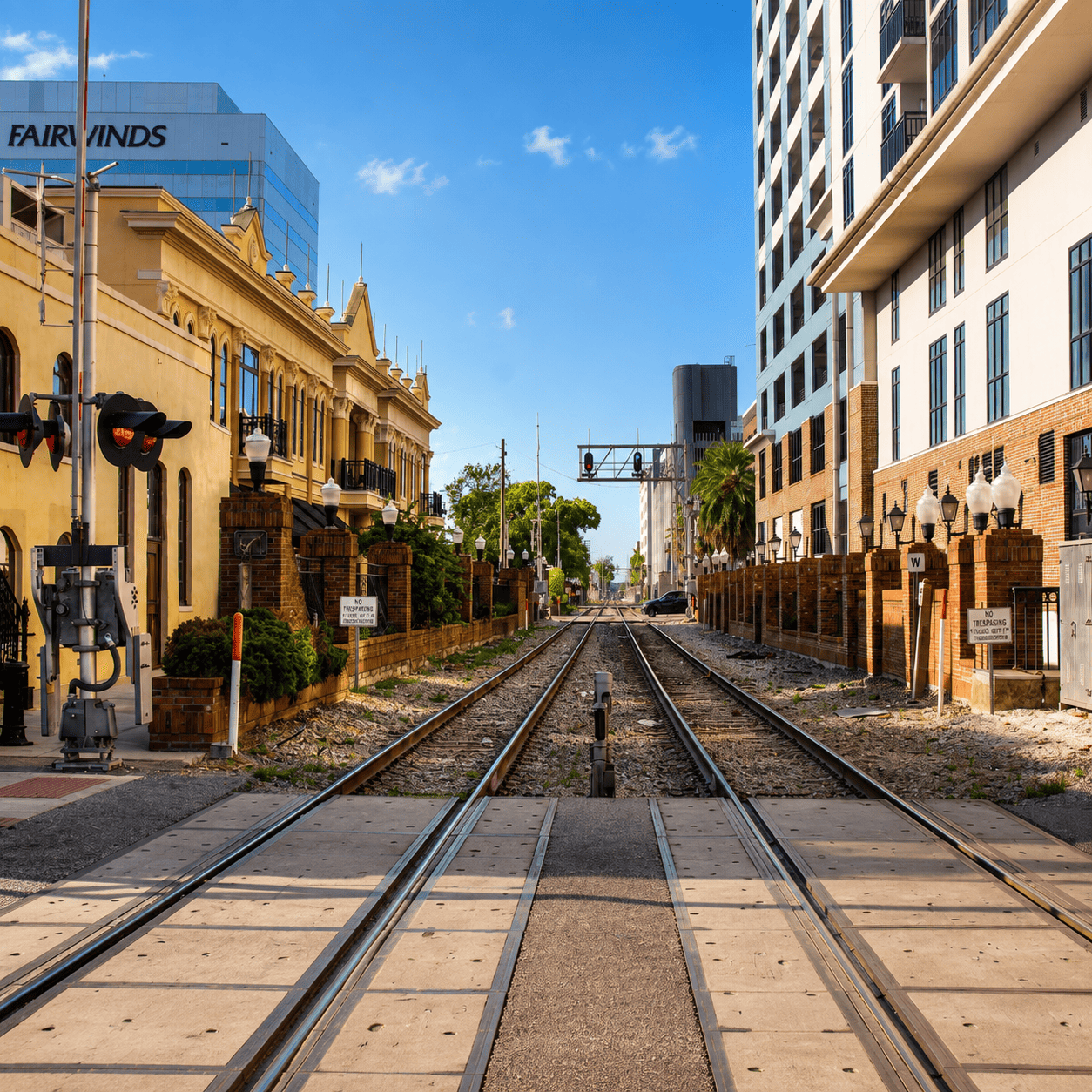 Rail road front home town in Golden Eagle, Tallahassee, Fl