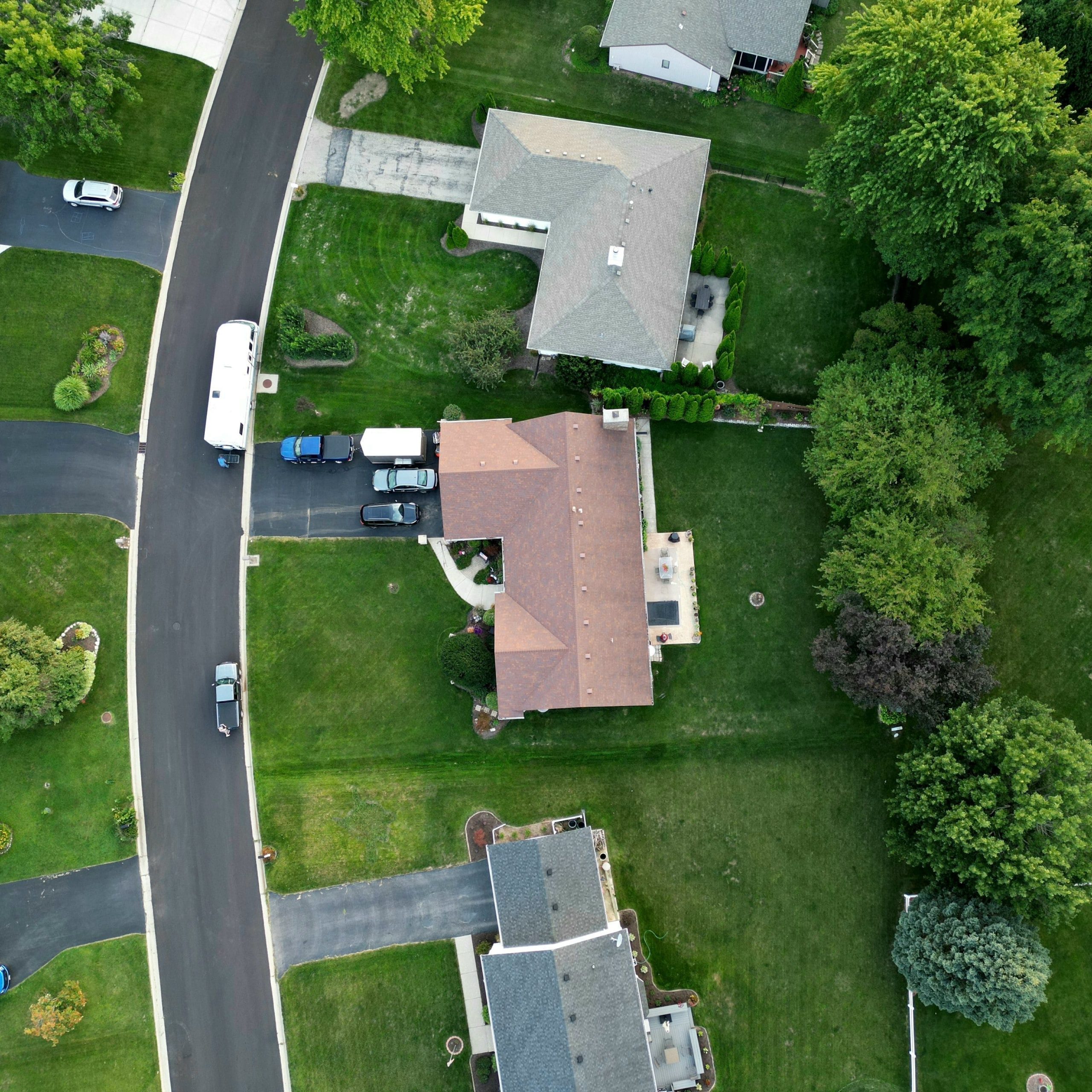 Aerial View of single family homes in Killearn, Tallahassee, Fl