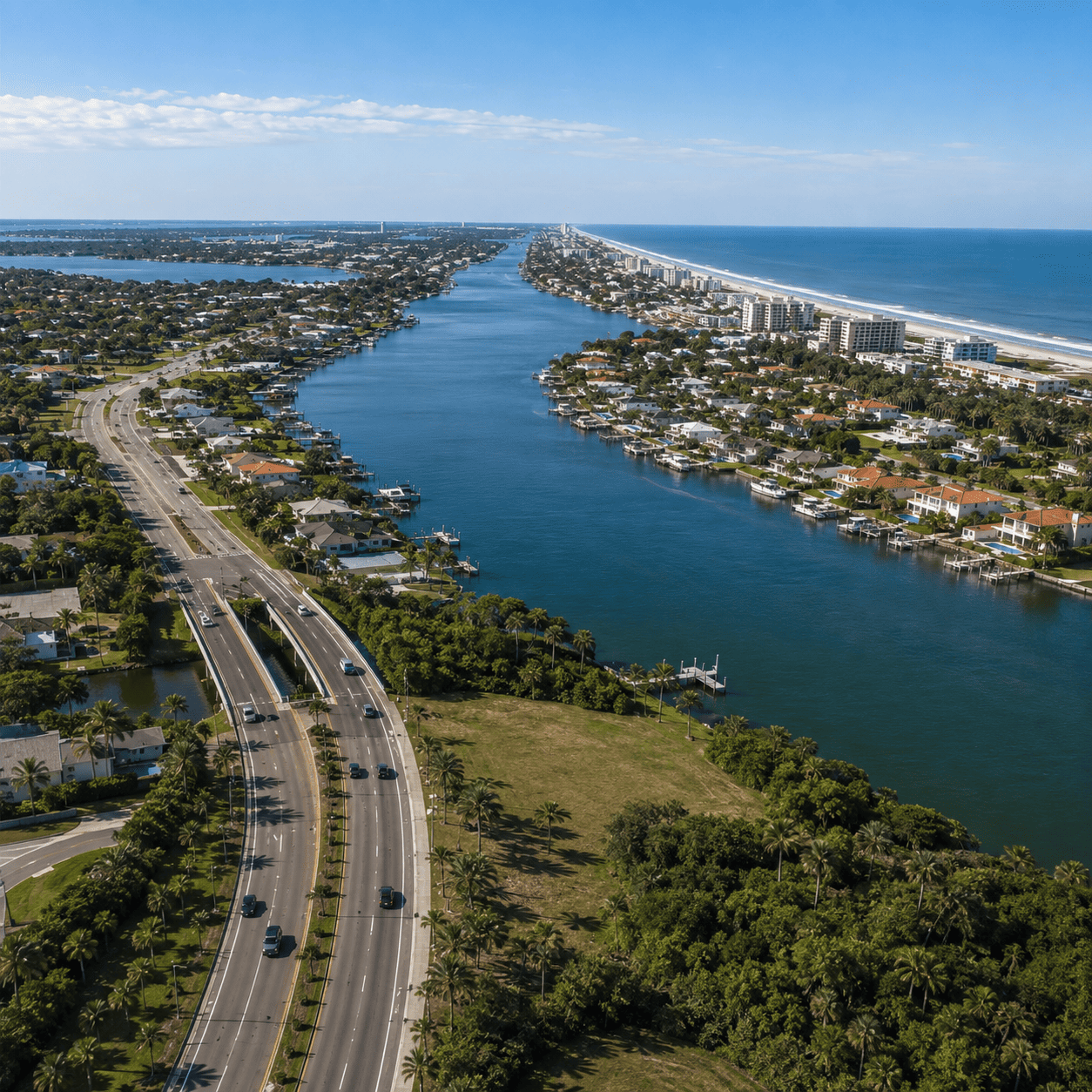 Aerial view of ol northeast in st petersburg, florida, coastal front homes