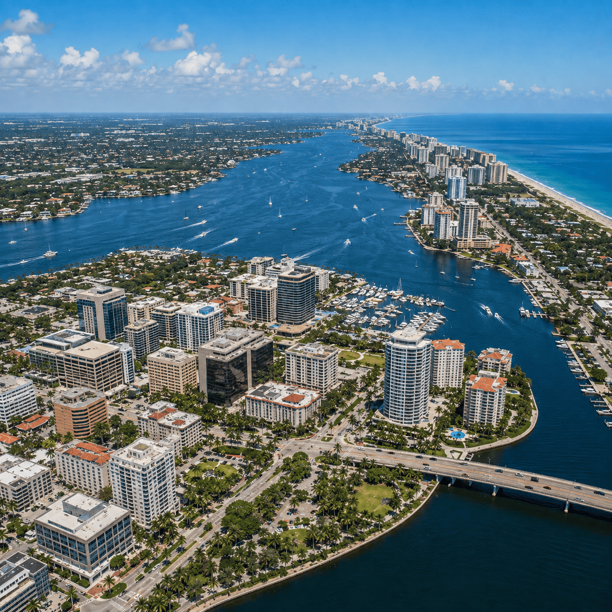 Aerial View of palm beach county, florida