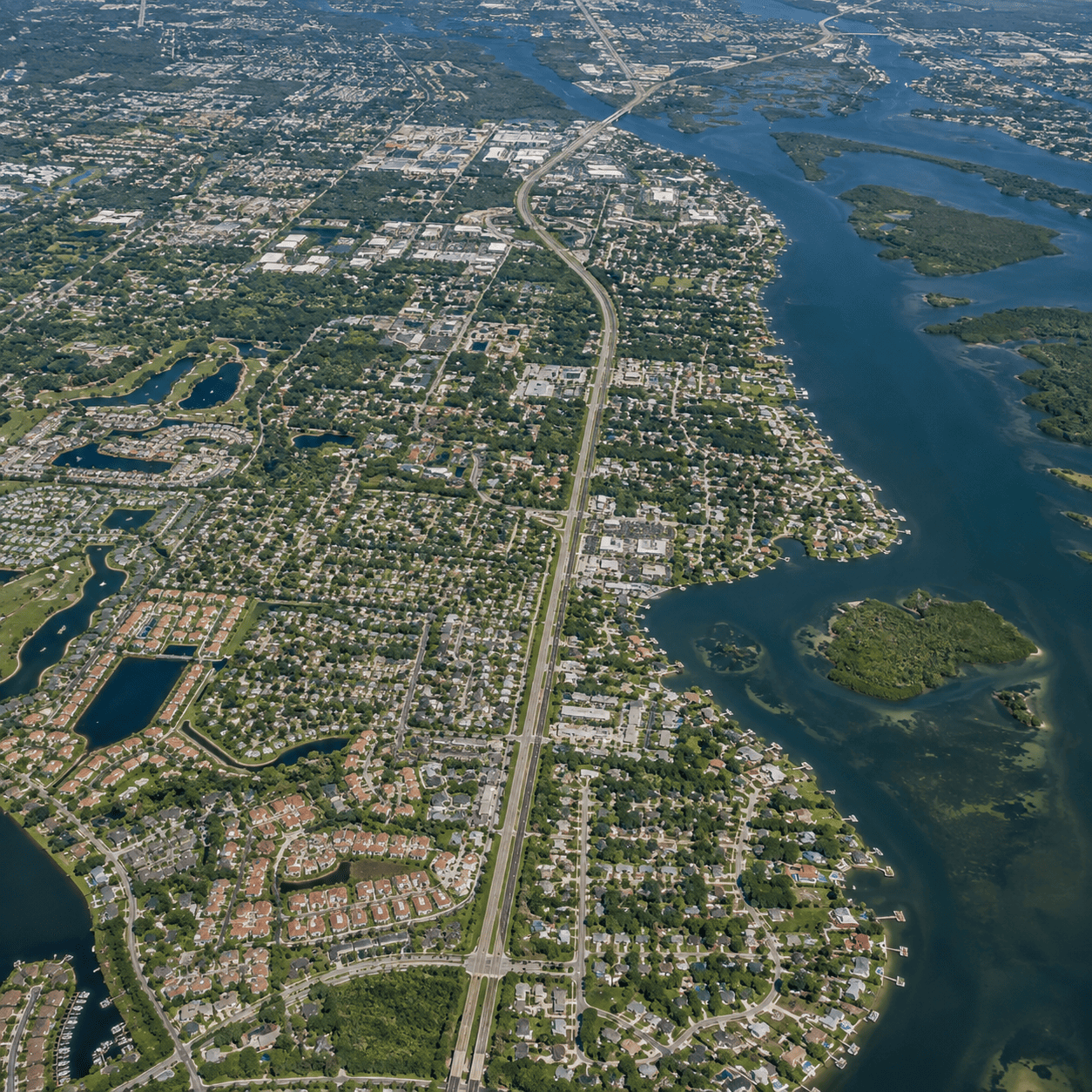 Aerial View of St Lucie County, Fl